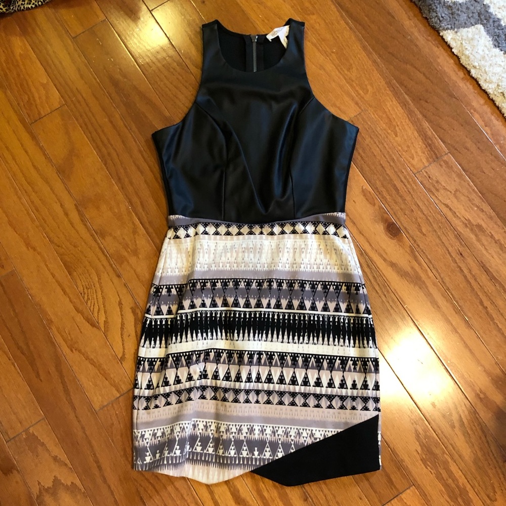 Black and patterned dress